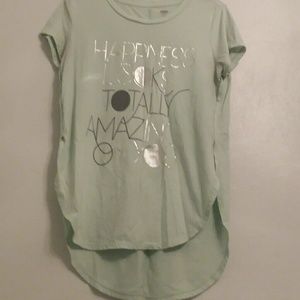 Teal "Happiness looks amazing on you" shirt